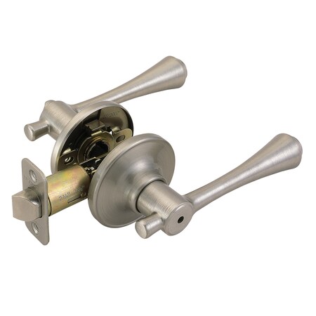 Design House Ironwood Satin Nickel Privacy Bed/Bath Door Lever 755405